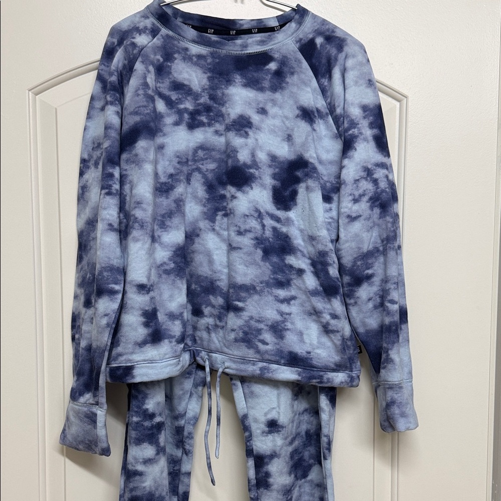 GAP Blue Tie-Dye Comfy Pajama Set
